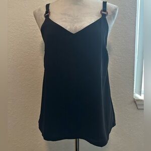 Mine Black Cami Tank S - Adjustable Straps - Lightweight Layering Top